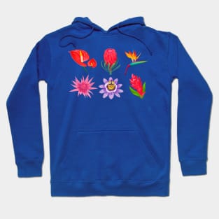 Exotic Jungle Flowers Hoodie